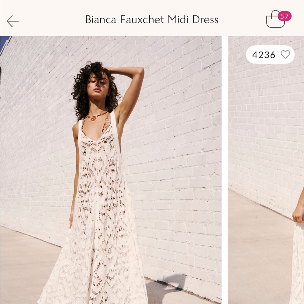 Free people Bianca Fauxchet Midi Dress